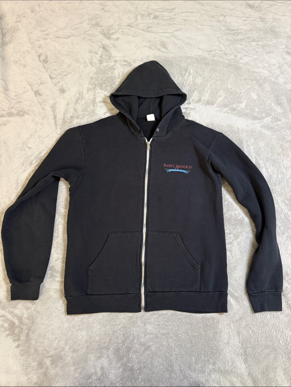 St Arnold’s Men's Black Zip-Up Hoodie Sweater